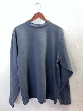 Yeezy Gap YZY Long Sleeve Mock Neck T-Shirt Dark Blue Navy Size Medium M 0497